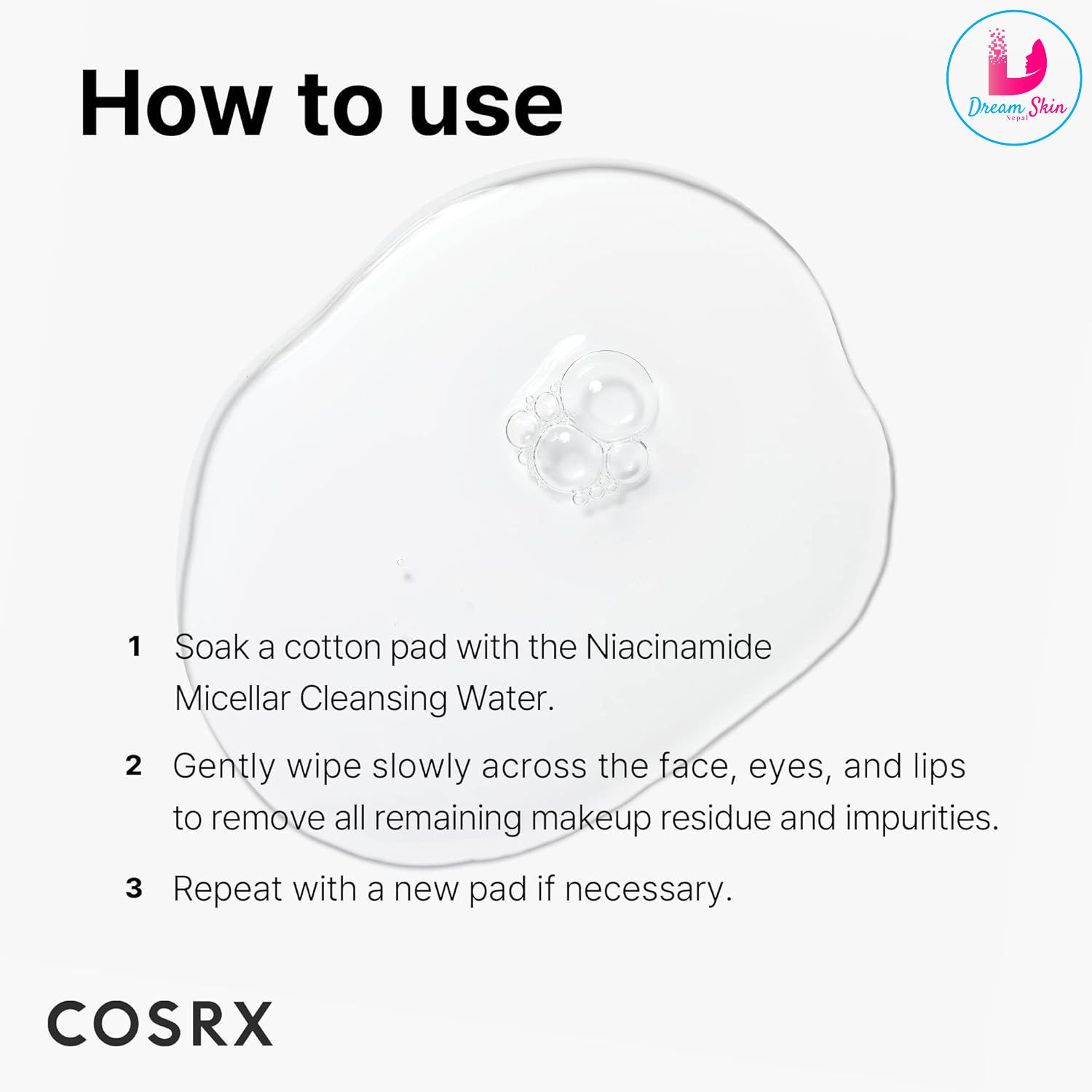 COSRX Low pH Niacinamide Micellar Cleansing Water (400ml)